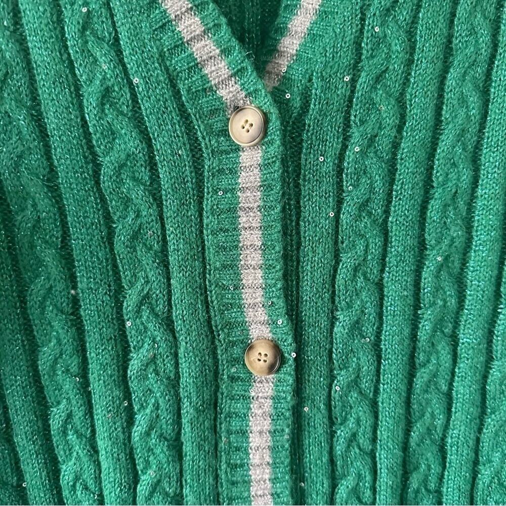 Saylor Marisole Dress Emerald Green Cardigan / Mini Dress - Picture 3 of 9